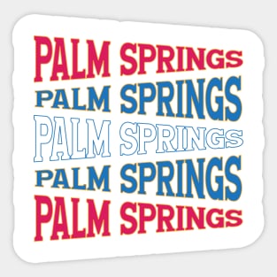 TEXT ART USA PALM SPRINGS Sticker